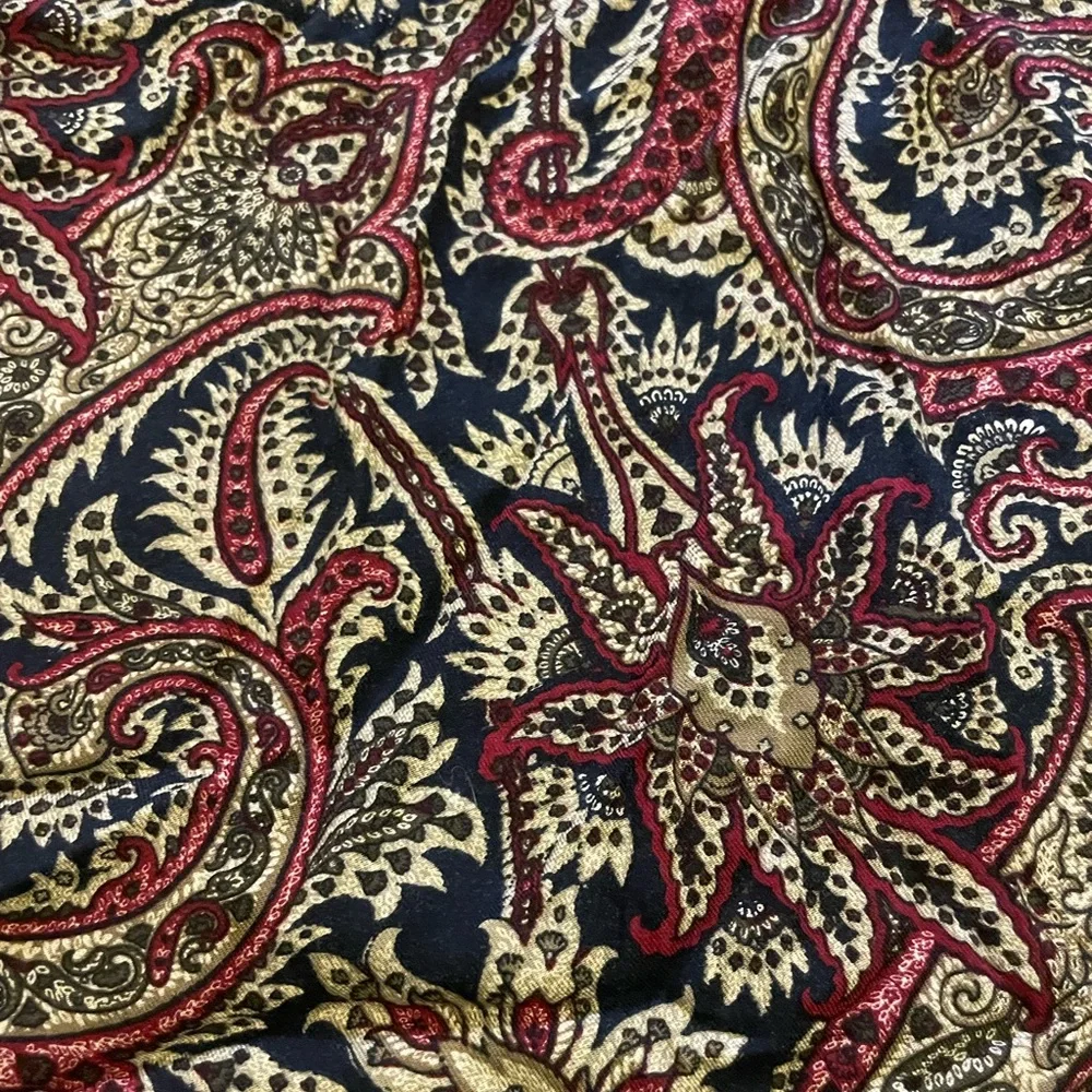 dressbarn A-Line Skirt with Red and Black Paisley - Picture 4 of 6